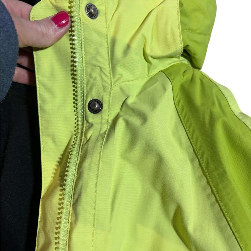 Women’s Lime Green Hooded Winter Jacket with Fleece inside! Size L - Picture 2 of 5